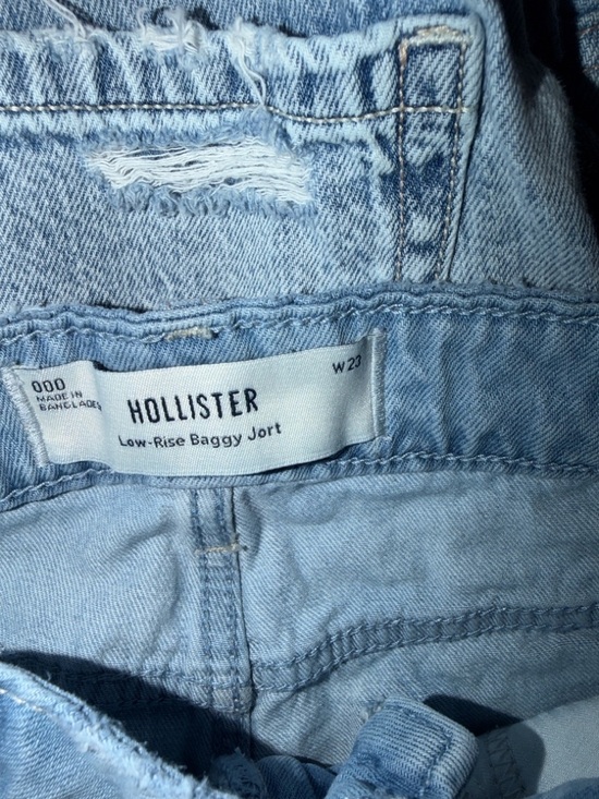 Hollister Pants - Hollister Light Blue Low-Rise Baggy Jort